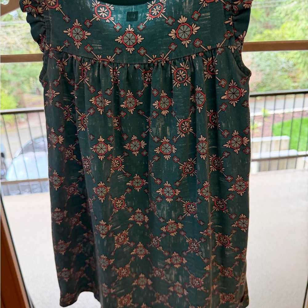 Tea Collection Blue and Pink Floral Dress